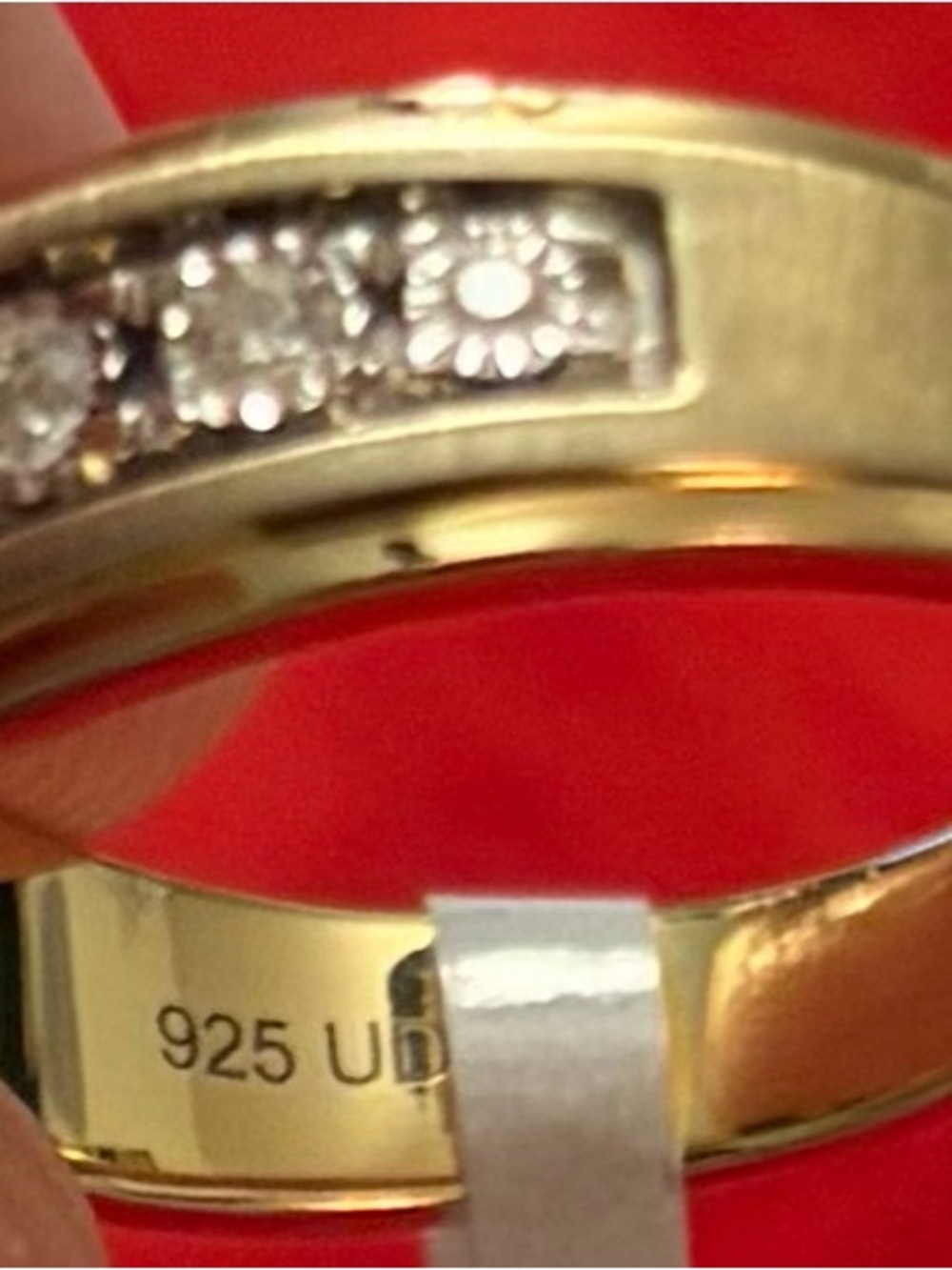 14K Over Sterling Silver Accent Man’s Ring - Gold - Size 10